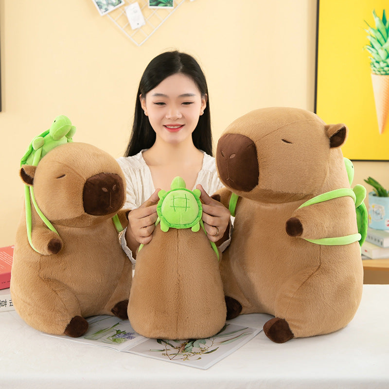 Capybara with Turtle Bag Plush