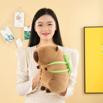 Capybara with Turtle Bag Plush